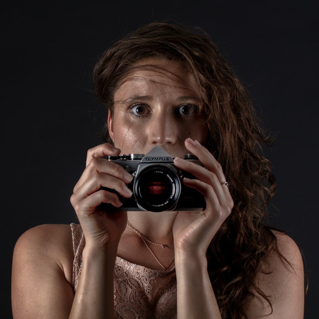 Studio portrait of a female video editor